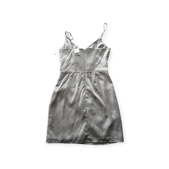 Abercrombie & Fitch Silver Pleated Mini Dress Size Small Tall - Picture 2 of 8